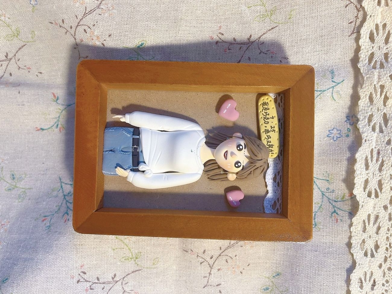 Custom Clay Cartoon Figurine Photo Frames Birthday Graduation